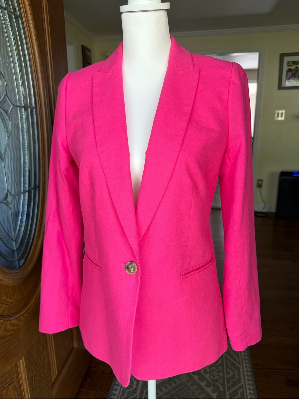 J crew Women's Hot Pink Single-Button Blazer